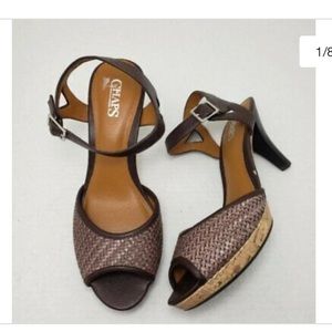 Chaps MARILYN OPEN TOE SLINGBACK NWOT 🤎